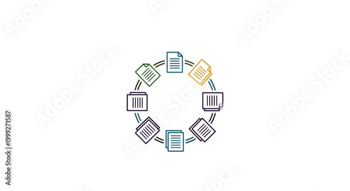Cycle of documents and information flow.