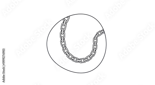 Broken Chain Inside Abstract Shape