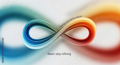 Continuous Improvement Infinity Symbol with Colorful Gradient