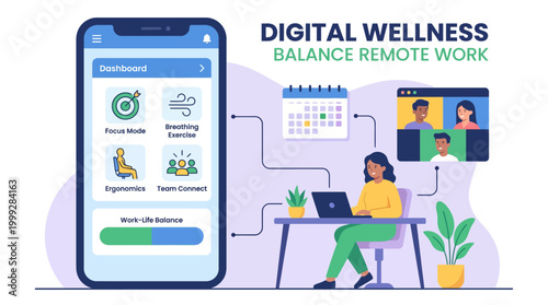 Digital wellness for remote work balance