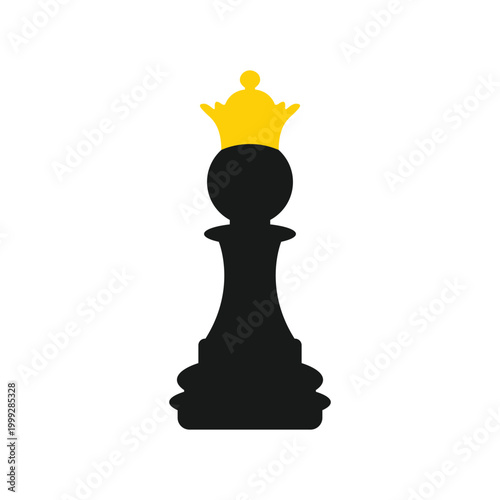 Chess pawn and king background. Born to be a king banner. Chess design wallpaper