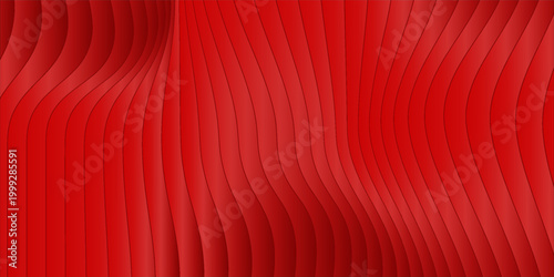 Abstract red wave background with 3D fluid gradient shapes. Elegant dynamic curvy lines for corporate identity, web landing page, and modern presentation backdrop. Vector illustration.
