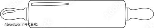 Baking rolling pin line art with a clean line