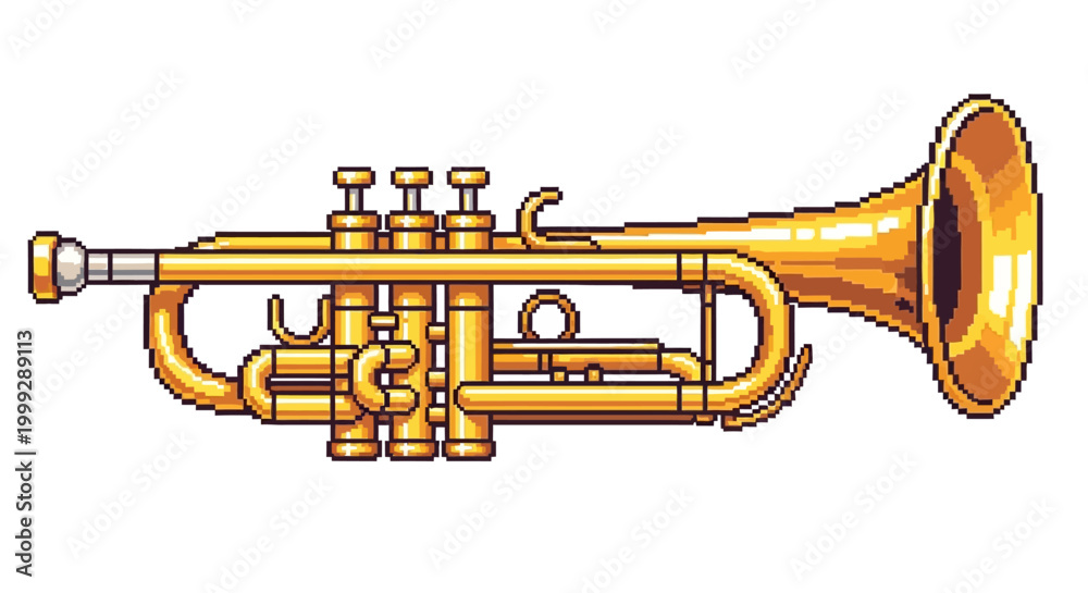 Fototapeta premium Golden Trumpet Musical Instrument Brass Wind.