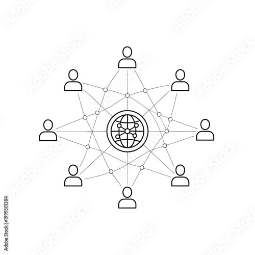 Global network and communication concept.