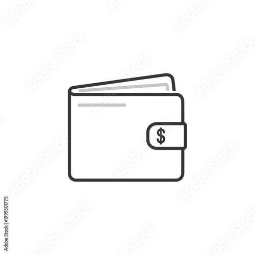 A simple line drawing of a wallet.