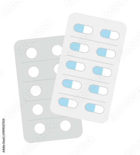 This is an illustration of a tablet and a capsule.