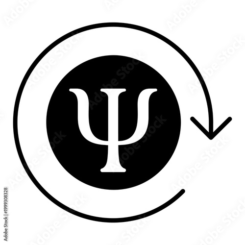 Psychology icon vector. Psychologist Illustration sign. Group therapy symbol or logo.