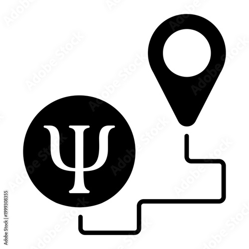 Psychology icon vector. Psychologist Illustration sign. Group therapy symbol or logo.