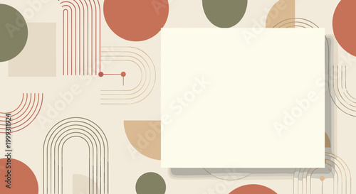 Fotografija A calming, modern abstract design with lines and shapes, perfect for branding, w
