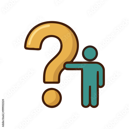 Person with a Question Mark Symbol.