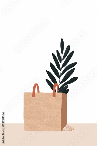 Minimalist Earthy Cardboard Box and Biodegradable Packing Materials