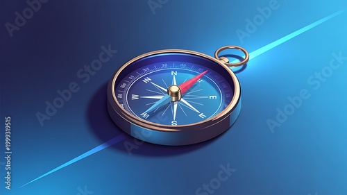 compass on a white background
