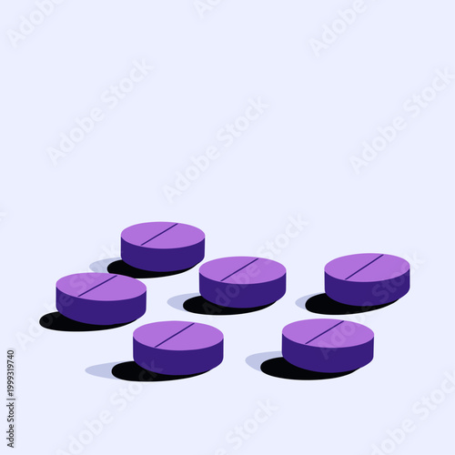 Minimalist Puffy UI Buttons with Soft Shadows on White Background