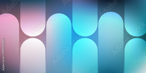 Abstract Gradient Shapes Background with Soft Pastel Colors and Smooth Curves
