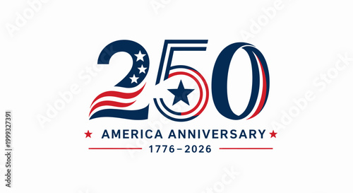 America 250th anniversary logo celebrating 250 years of us history and independence