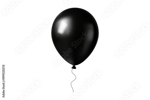 Black realistic balloon for party celebration event decoration single object