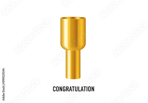 Golden Trophy Vector Illustration - A Symbol of Achievement and Victory