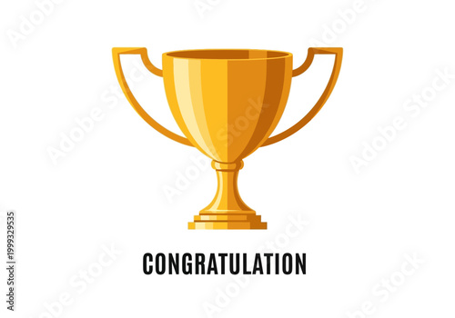 Golden Thropy Vector Illustration - A Symbol of Achievement and Celebration