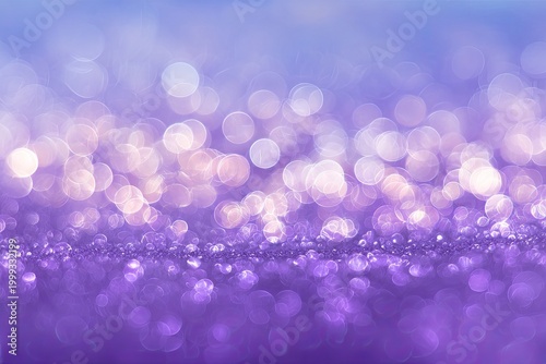 Soft, glowing, purple and lilac bokeh lights create a dreamy, sparkling background