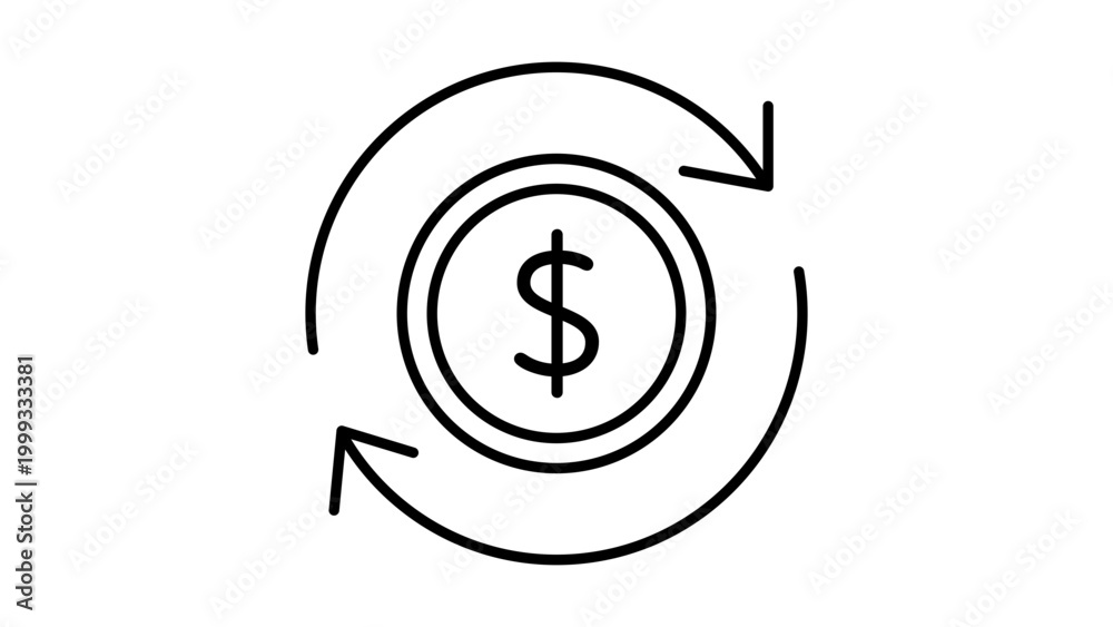 Photography Subscription Model and Recurring Payment Editable Stroke Vector Icon