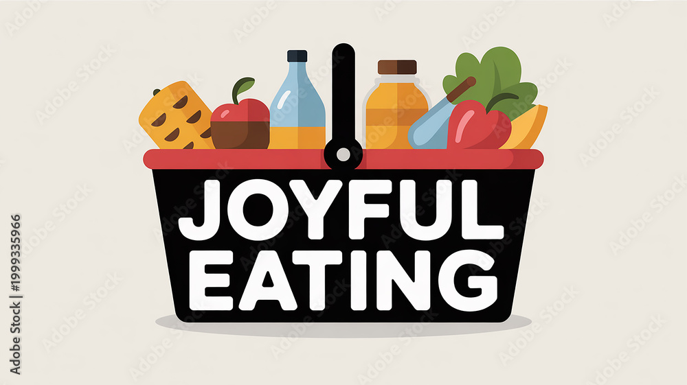 Naklejka premium Joyful Eating A Vibrant Shopping Basket Filled with Fresh Fruits and Healthy Foods, Promoting a Wholesome Lifestyle