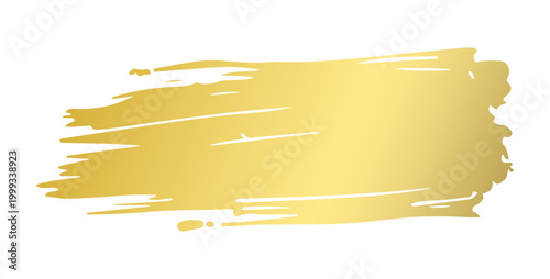 Golden brush stroke icon, without background