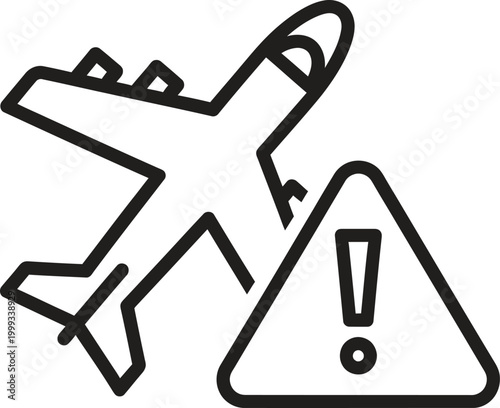 Danger plane icon vector illustration on white background, danger icon concept.
