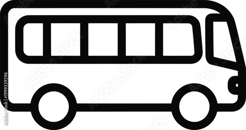 Simple bus icon flat design vector transportation graphic simple.