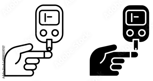 blood sugar test icon glucose health symbol