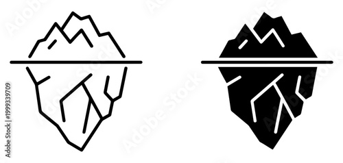 iceberg icon arctic white background