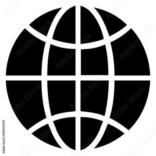 Illustration image of Earth Globe free icon isolated on white background