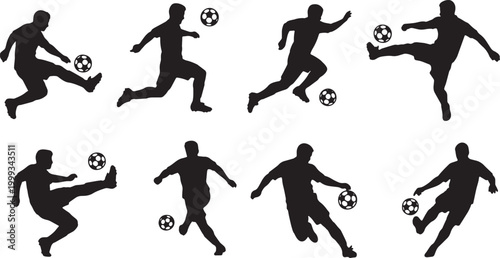 Black Solid Basketball Slam Dunk Silhouettes Set of Six on White Background