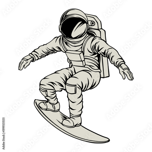cartoon snowboarder jumping