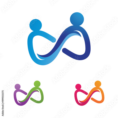 Family care infinity logo vector