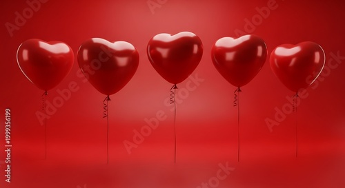 Red Heart Balloons - A Symbol of Love and Romance.