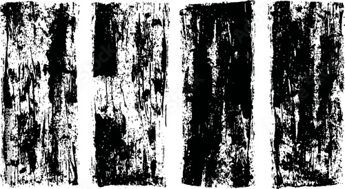 Black distressed wood texture panels with rough grunge cracks and weathered paint surface