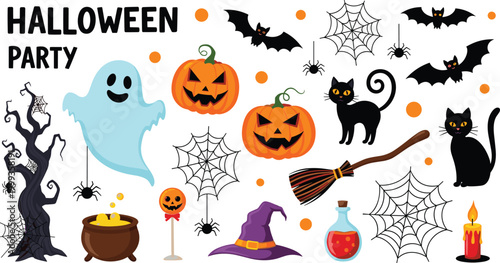 Colorful Olive Oil Collection Vector with Glass Bottle Jug Branch Bowl Black Green Olives and Mediterranean Elements