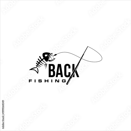 very creative simple logo design typho fishing