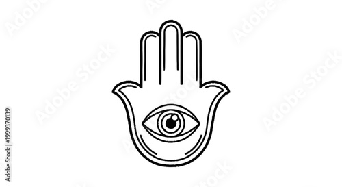Schilderij op canvas The Eye of Providence within a Hand symbol representing protection and spiritual