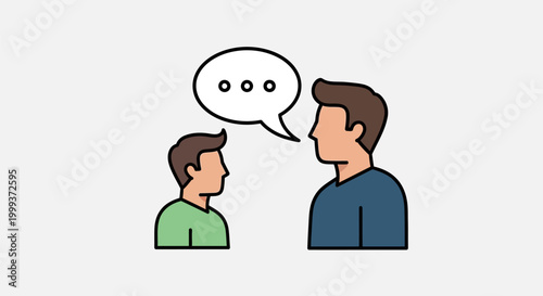 Two men talking to each other.
