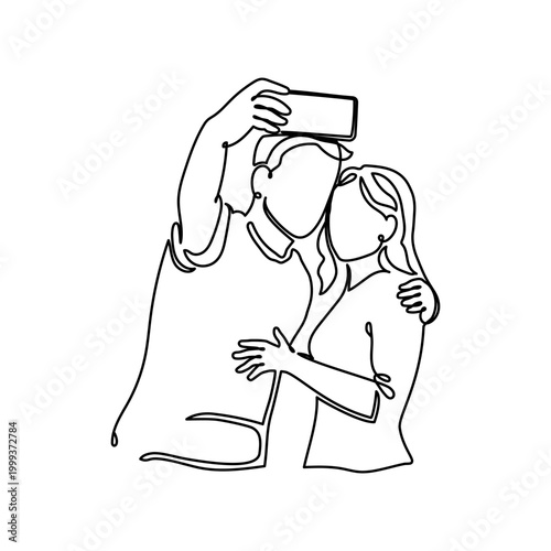 Continuous one line people group art drawing single business couple. Group people team vector diverse together award friendship talking office women concept meeting happy different guy sales character