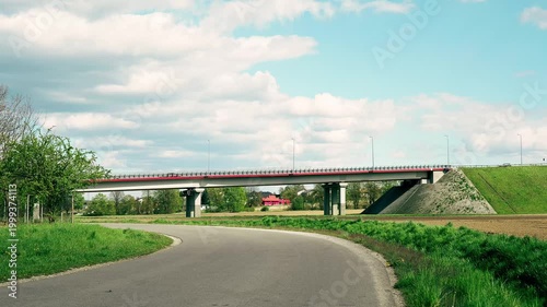 Cars on bridge 