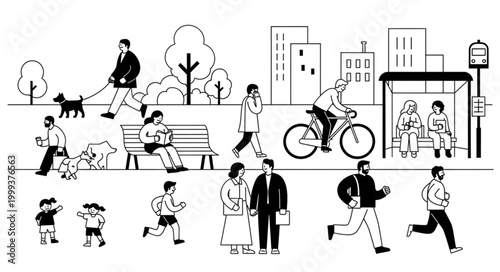 People Engaged in Various Outdoor Activities and Sports.