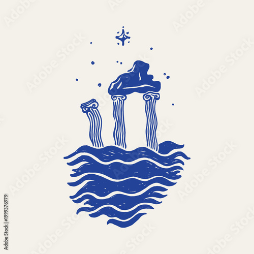 Ocean and sea-themed vector illustrations. Includes waves, marine animals, shells, boats, and underwater elements. Perfect for summer designs and nature projects.