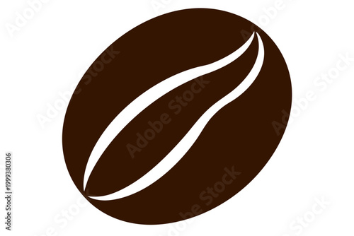 Coffee bean black icon, Coffee bean Caffeine silhouette art
