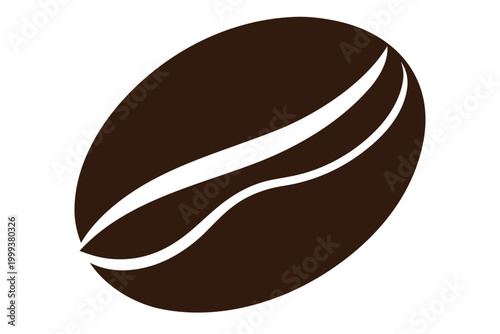 Coffee bean black icon, Coffee bean Caffeine silhouette art

