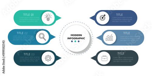 Vector Infographic design business template with icons and 6 options or steps. Timeline design for brochure, presentation. Infographic design layout.Business data visualization. 