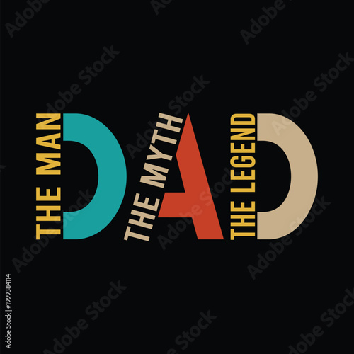 Принти на полотні The Man The Myth The Legend Svg Design