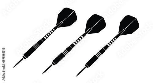 three darts silhouette high quality professional detailed modern